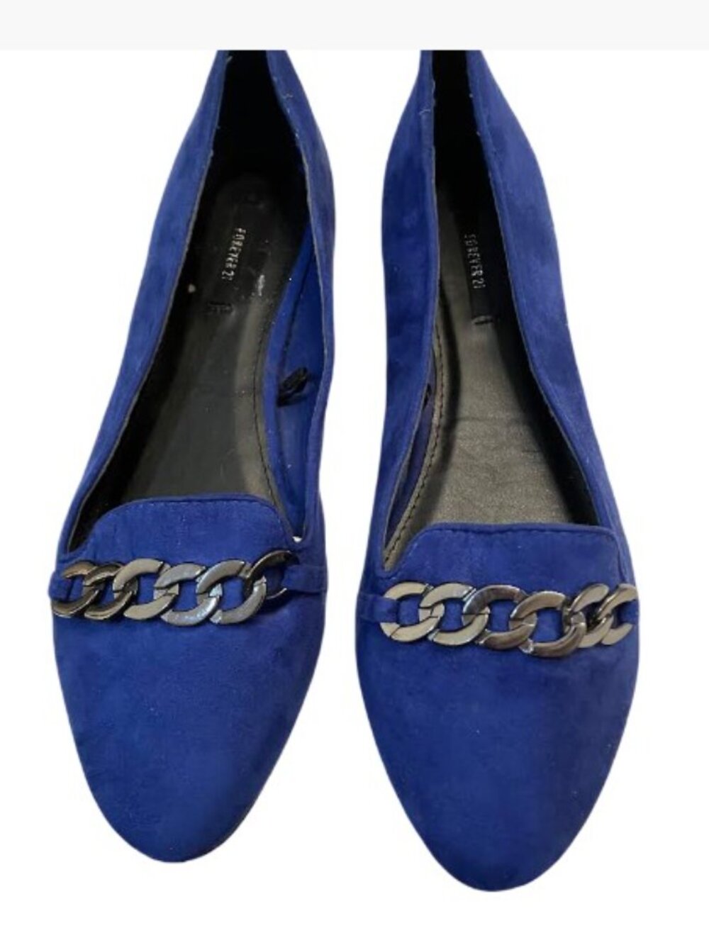 Forever 21 Ballerina Flats Cobalt Suede Size 8 NWOT - Picture 5 of 7
